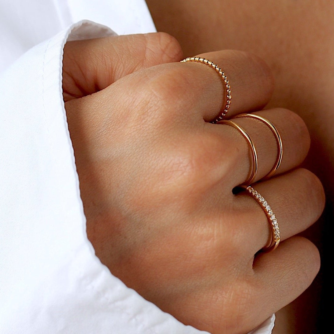 Bubble Ball Ring Gold