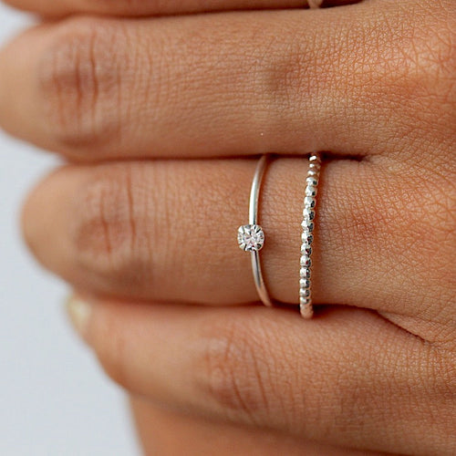 Bubble Ball Ring Silver