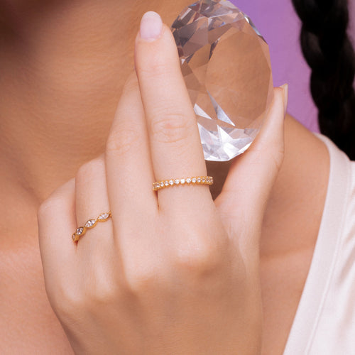 Eternity Marquise Silver Ring