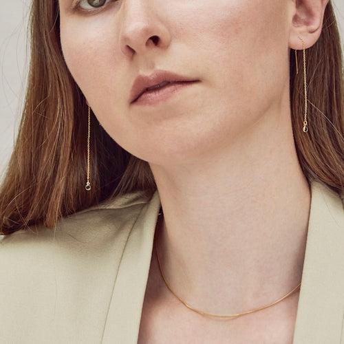 Black Bezel Ear Threader