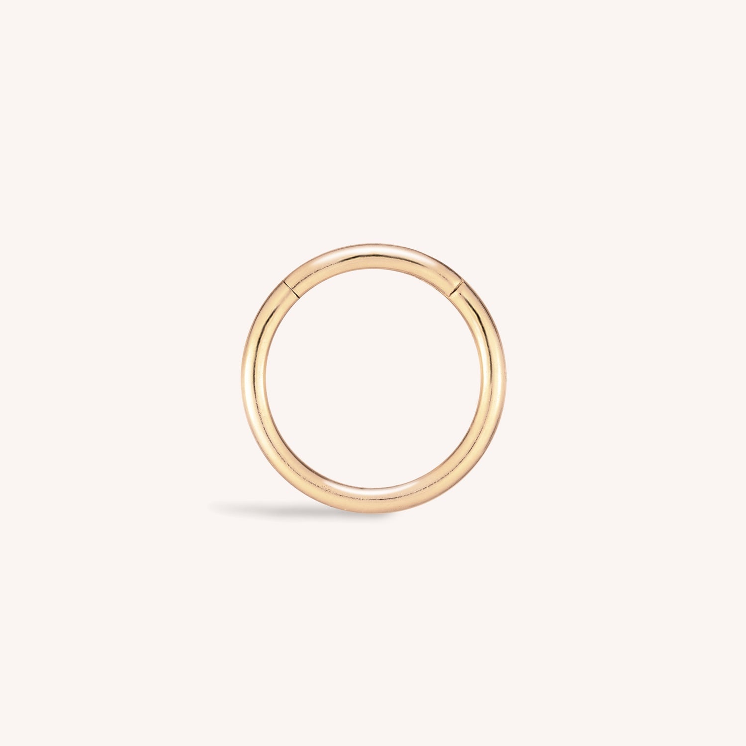 14K Solid Gold Small Clicker Hoop 9mm