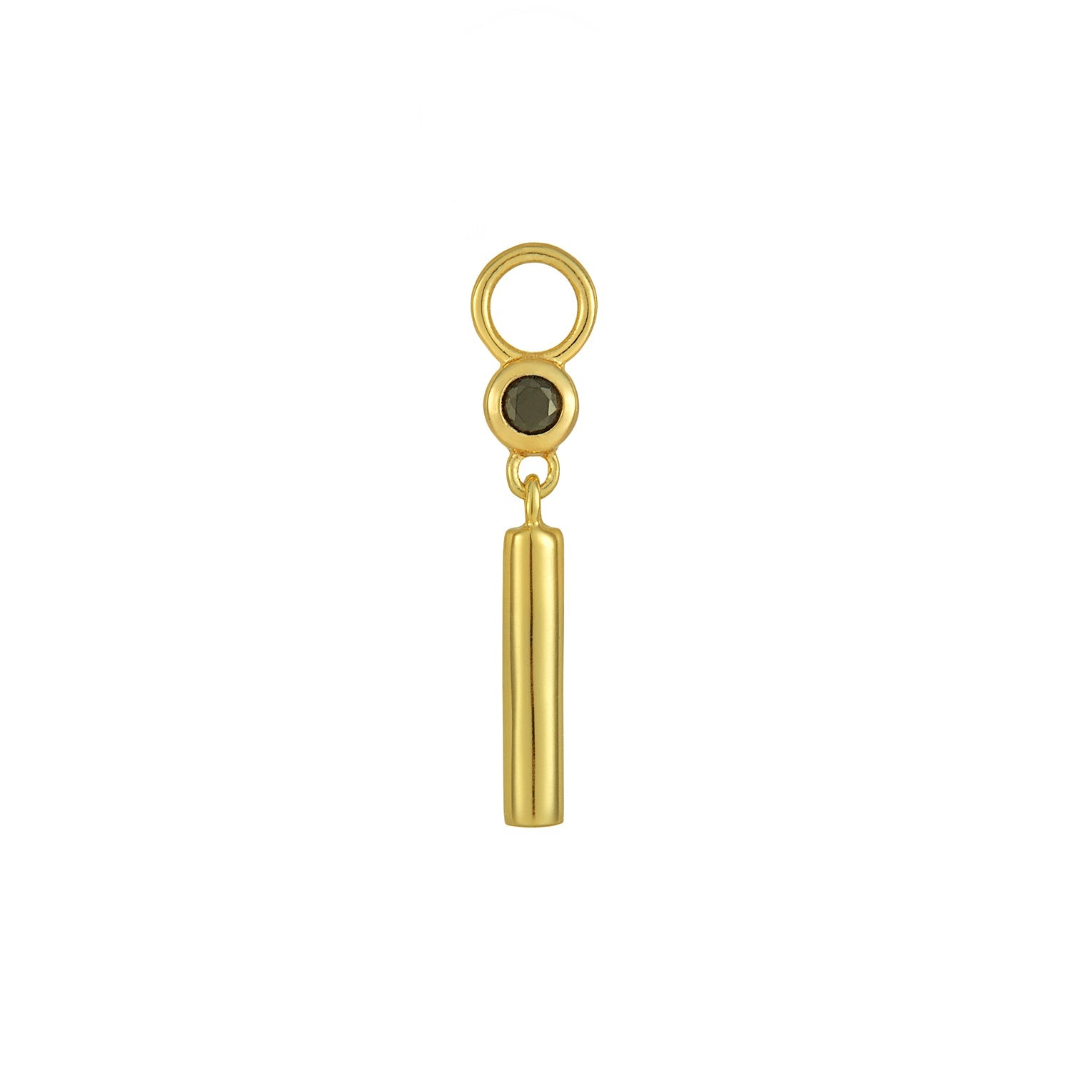 Black Bezel Bar Charm