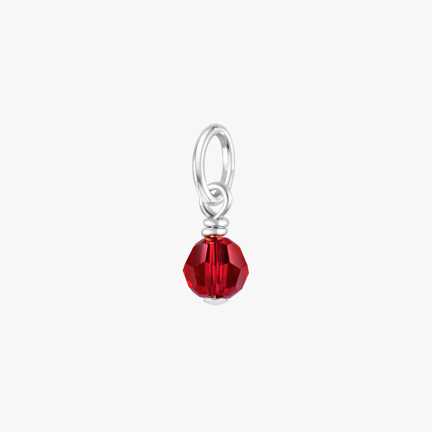 Color:Silver Birthstone Gem:Garnet