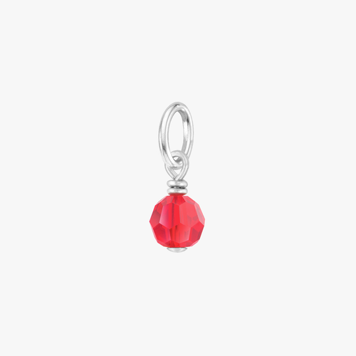 Color:Silver Birthstone Gem:Ruby
