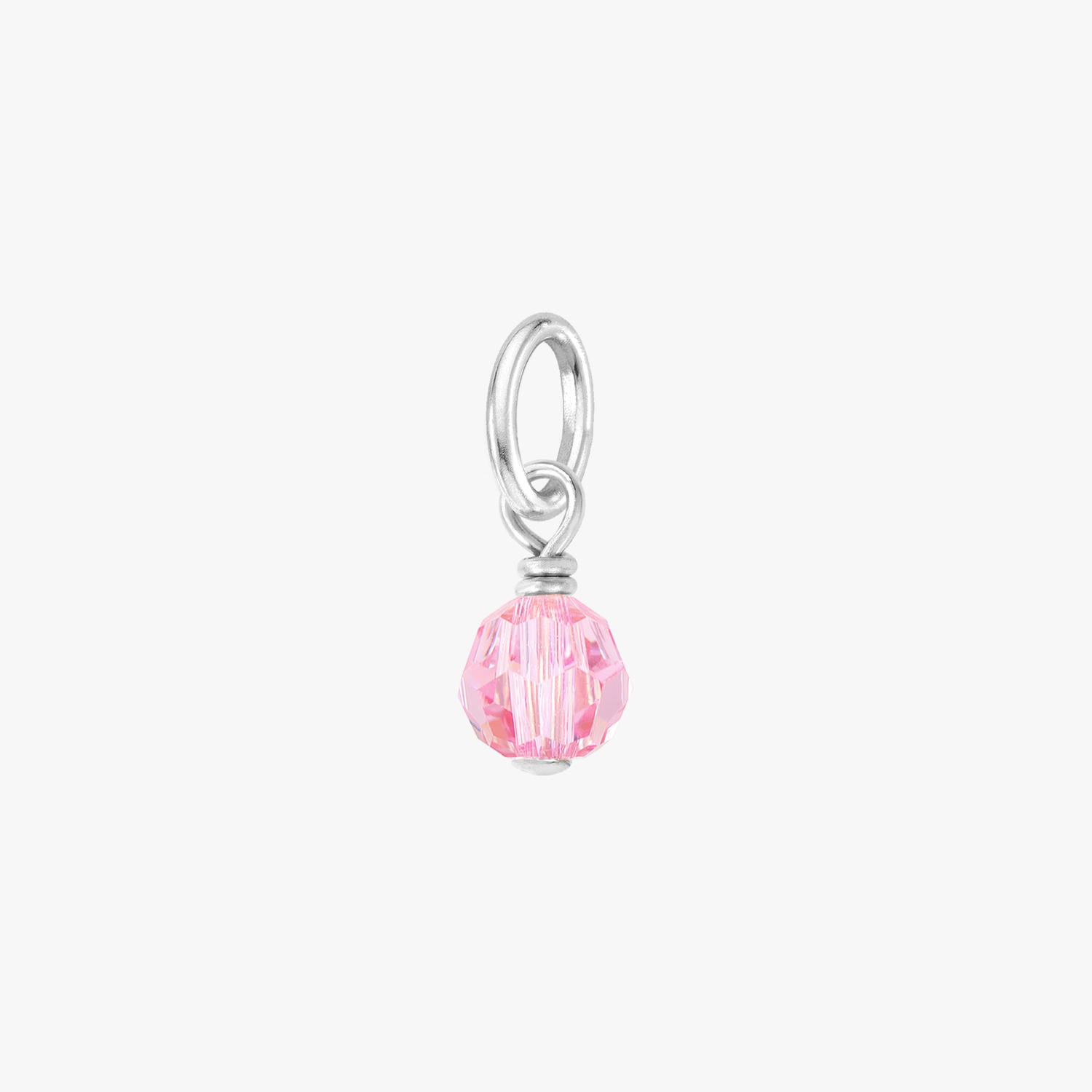 Color:Silver Birthstone Gem:Rose Pink