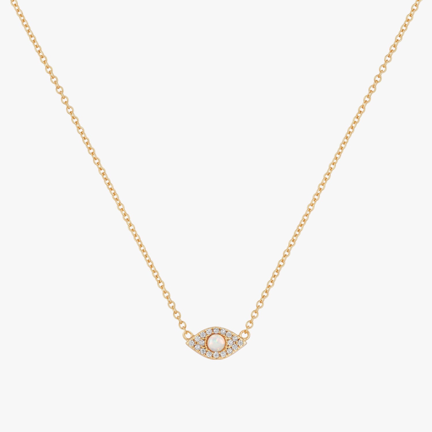 Opal Evil Eye Necklace