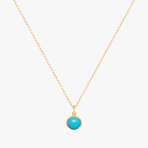 Turquoise Bezel Necklace