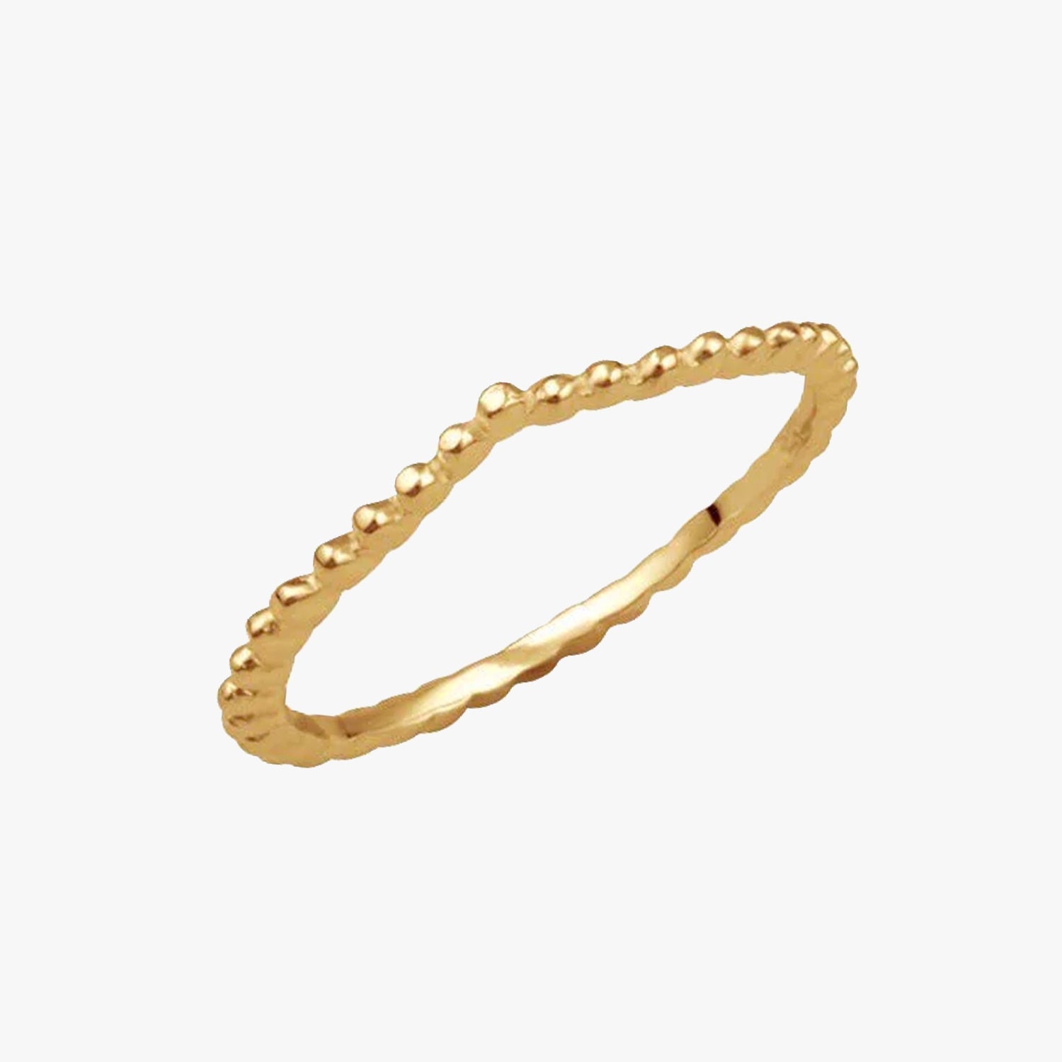 Bubble Chevron Ball Ring Gold