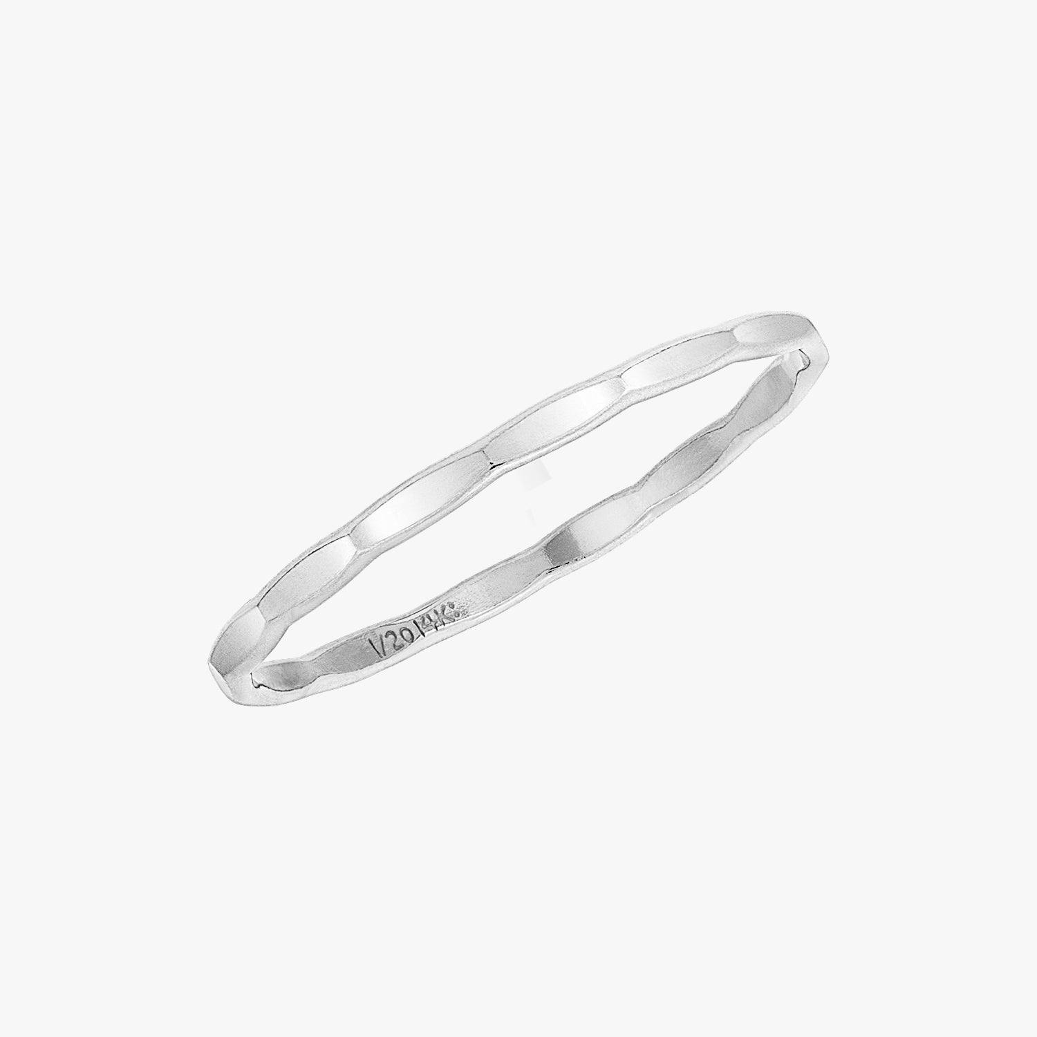 Hammered Band Ring Silver
