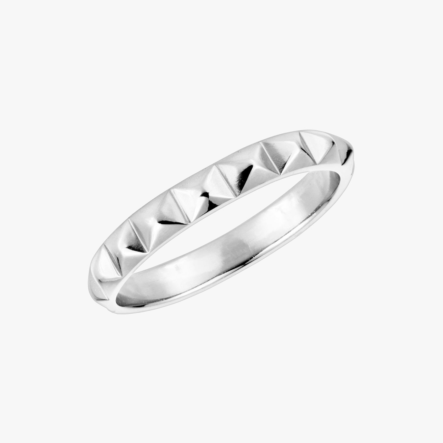 Nour Pyramid Ring Silver