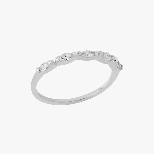 Marquise Pav√© Ring Silver