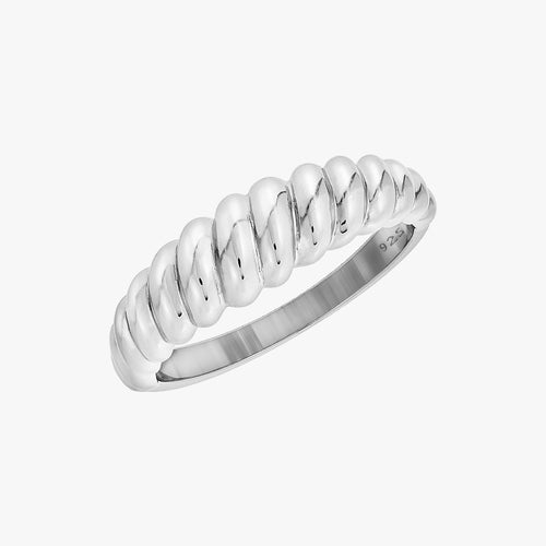 Croissant Dome Ring Silver