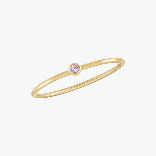 Mini Pink Bezel Ring