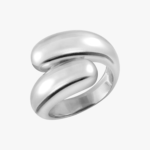 Twin Dome Ring Silver