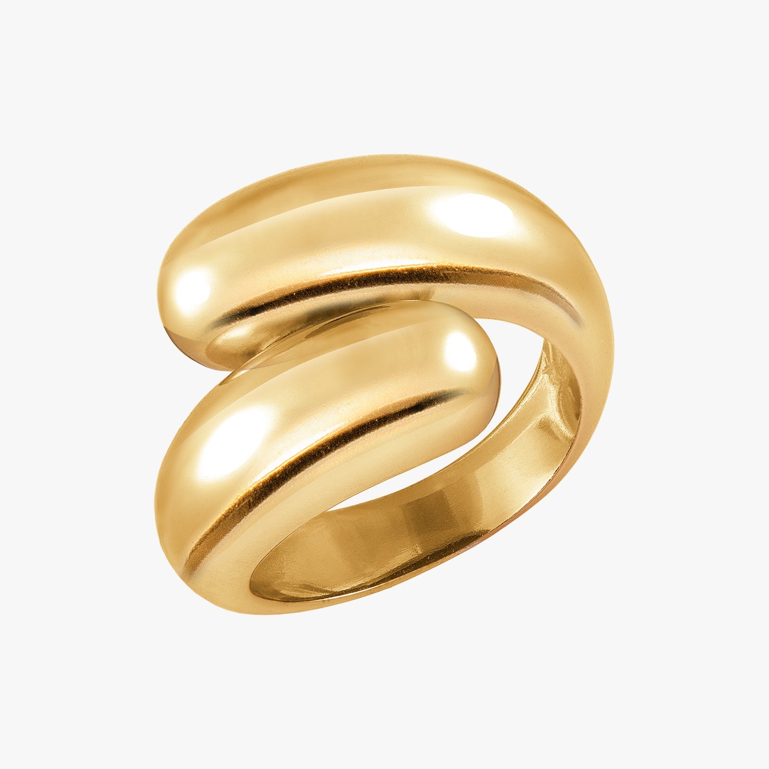 Twin Dome Ring Gold
