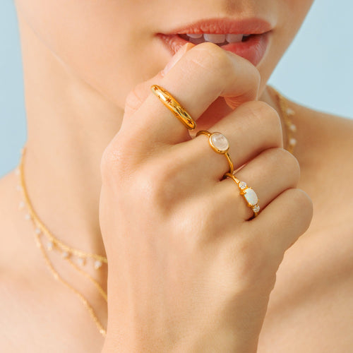 Starburst Dome Ring Gold