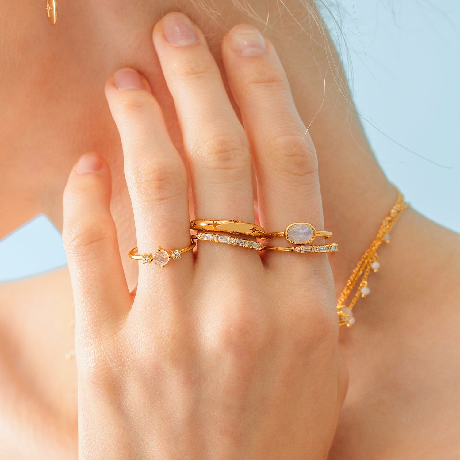 Starburst Dome Ring Gold