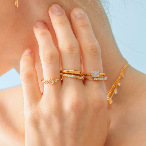 Starburst Dome Ring Gold