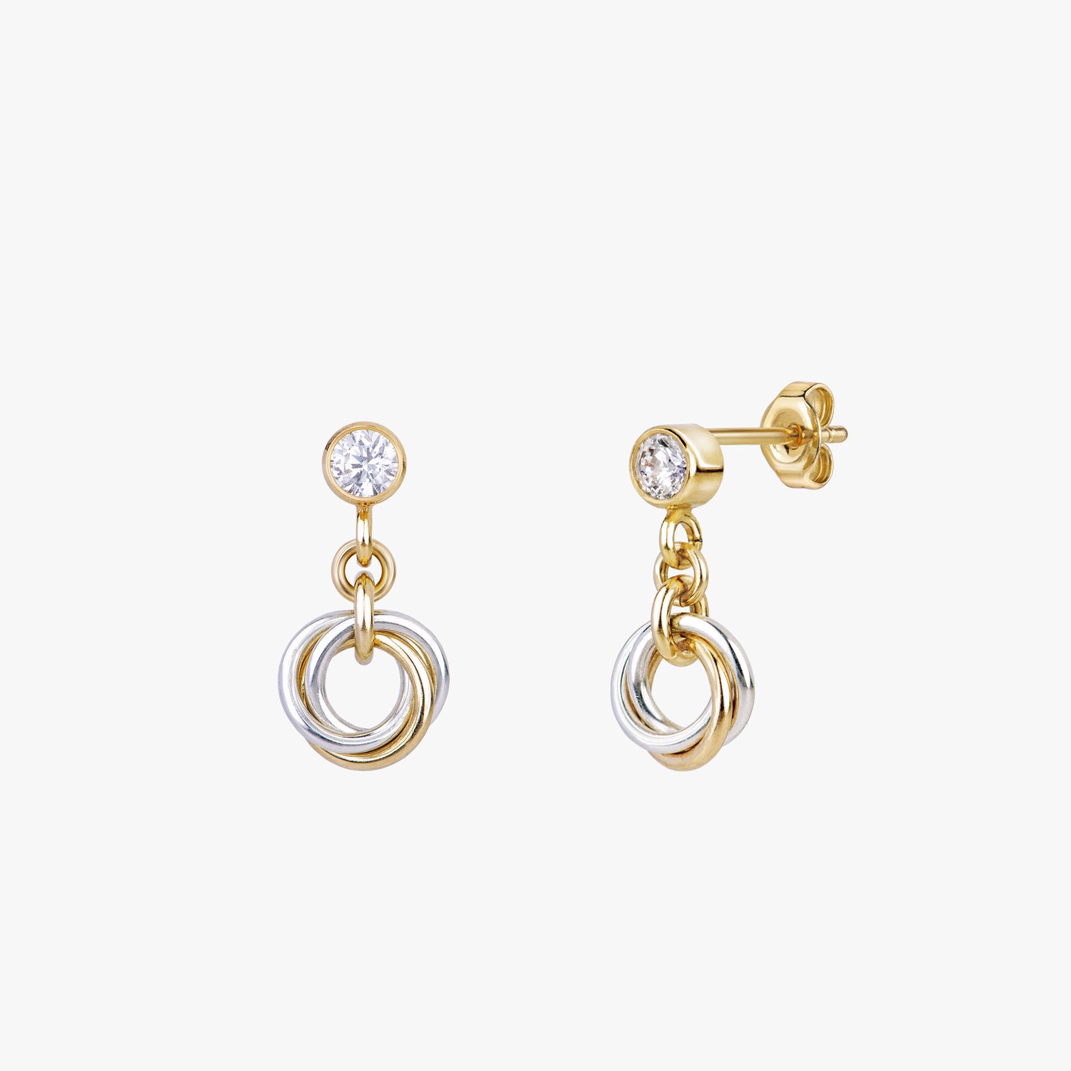Sparkly Eternal Loops Dangle Stud earrings