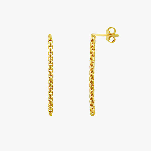 Link Chain Drop Stud Earrings