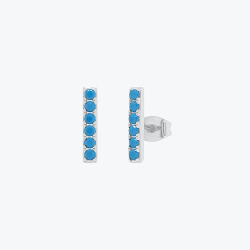 Turquoise Bar Stud Earrings
