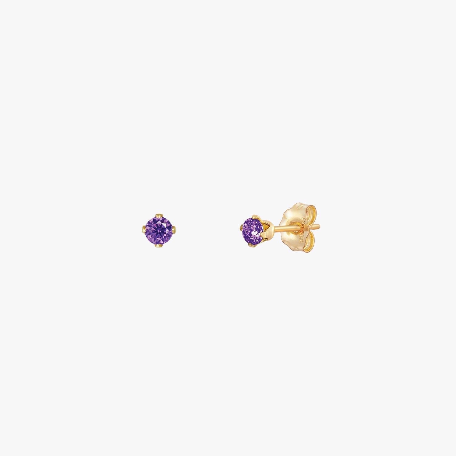 Sparkly Small Birthstones Stud Earrings