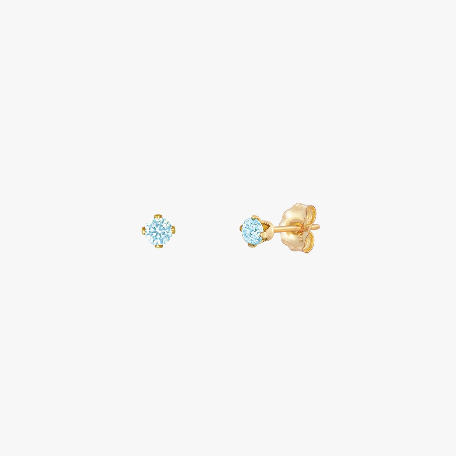 Sparkly Small Birthstones Stud Earrings