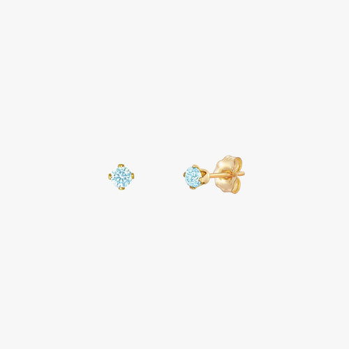 Sparkly Small Birthstones Stud Earrings