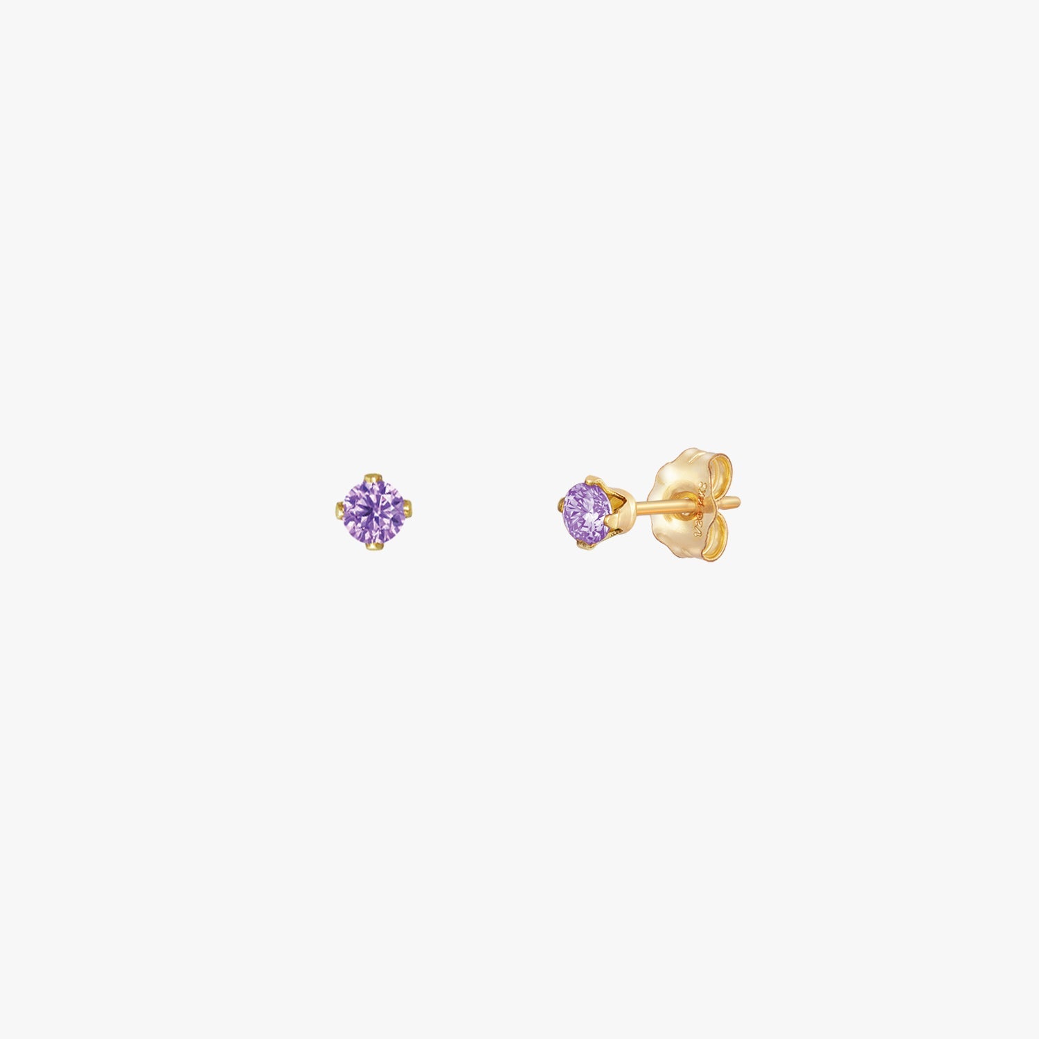 Sparkly Small Birthstones Stud Earrings