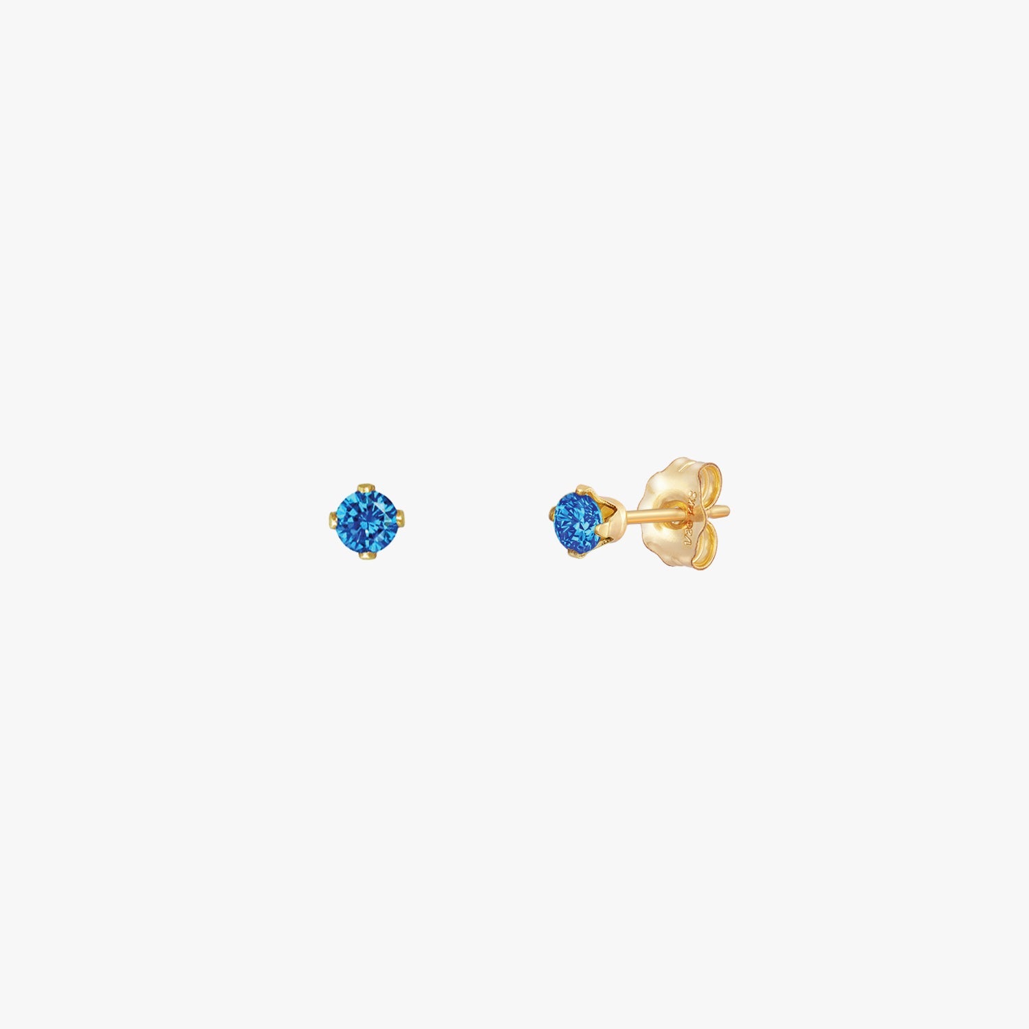 Sparkly Small Birthstones Stud Earrings