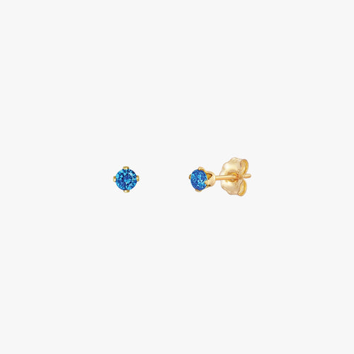 Sparkly Small Birthstones Stud Earrings