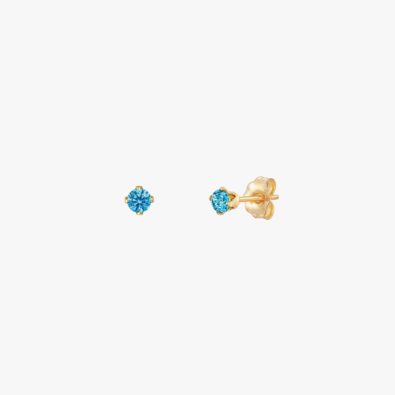 Sparkly Small Birthstones Stud Earrings