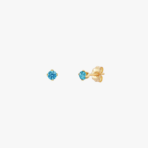 Sparkly Small Birthstones Stud Earrings