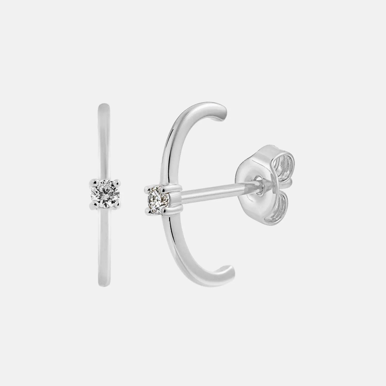 Minimal CZ Suspender Earrings