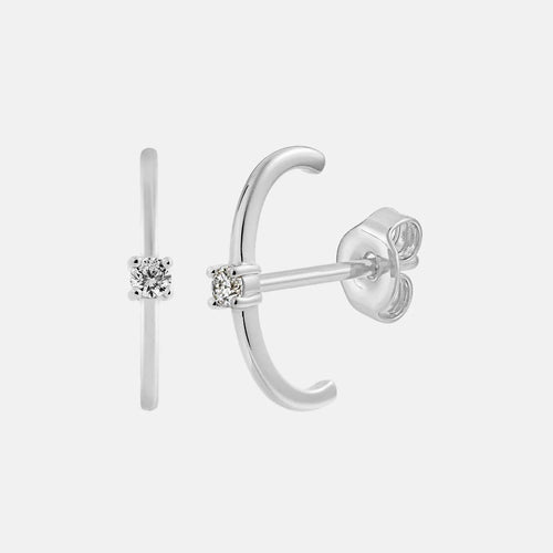 Minimal CZ Suspender Earrings