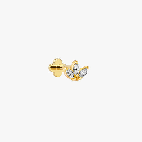 Lotus Flatback Earring