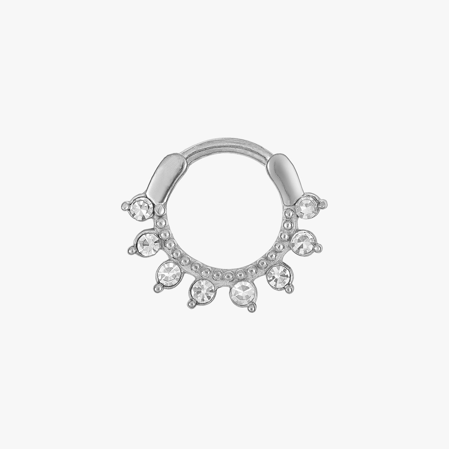 Jewel Hinged Daith Clicker Ring