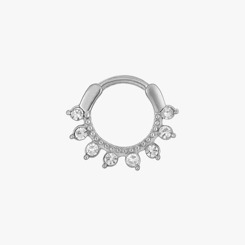 Jewel Hinged Daith Clicker Ring