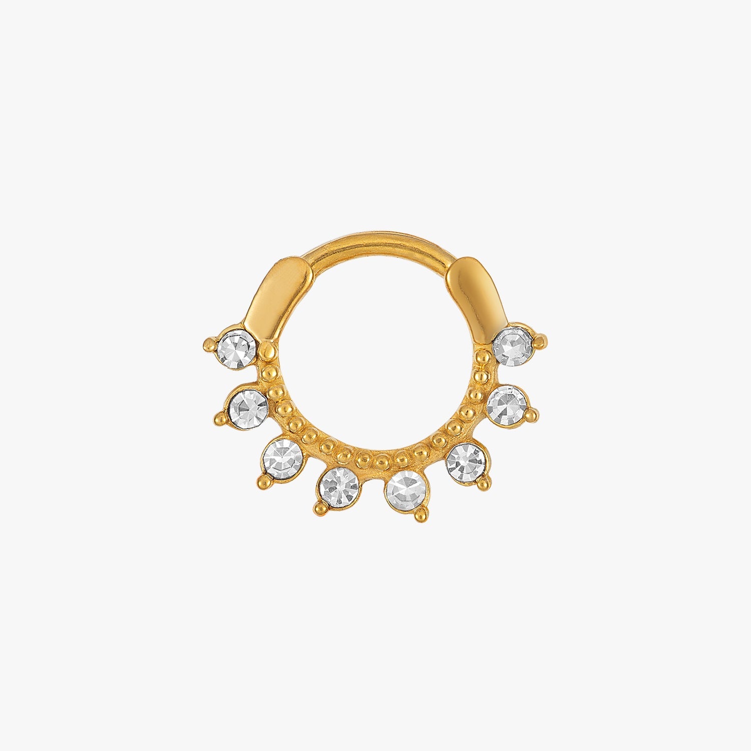 Jewel Hinged Daith Clicker Ring