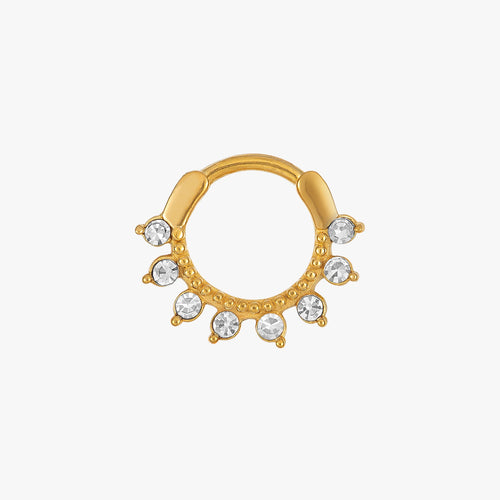 Jewel Hinged Daith Clicker Ring