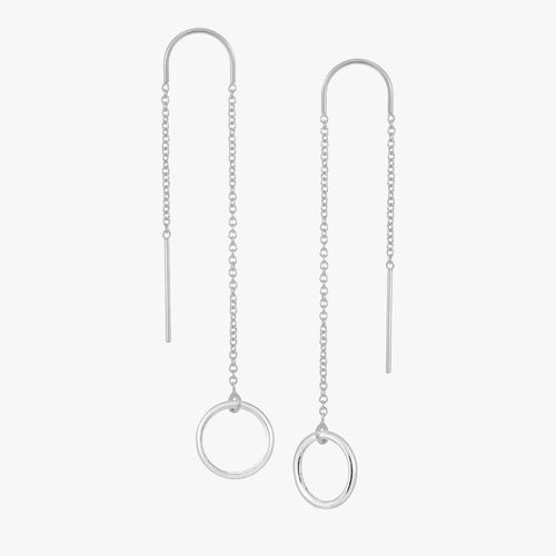 Small Circle Threader Earrings