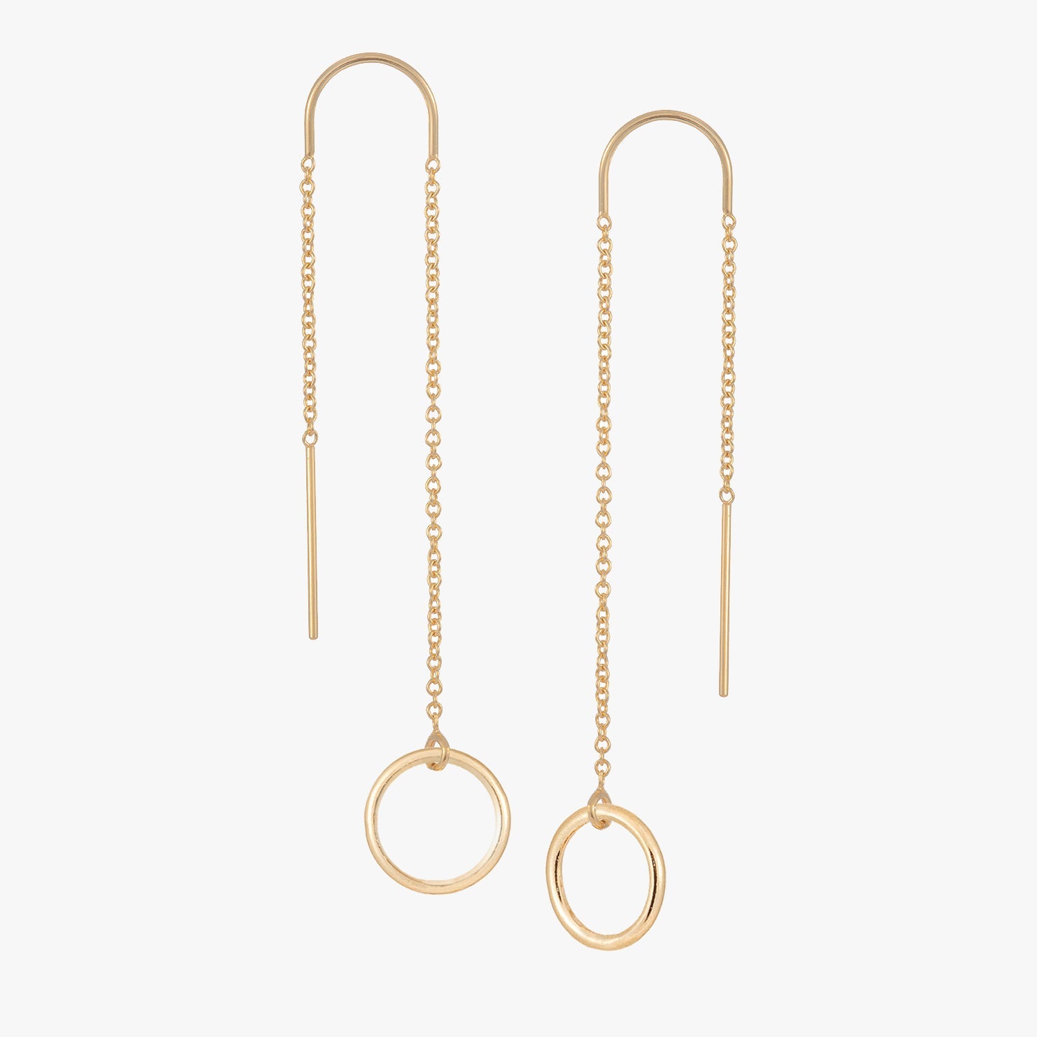 Small Circle Threader Earrings