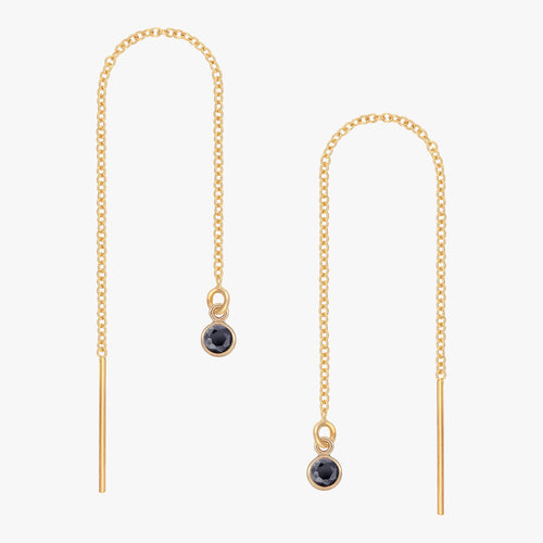 Black Bezel Ear Threader