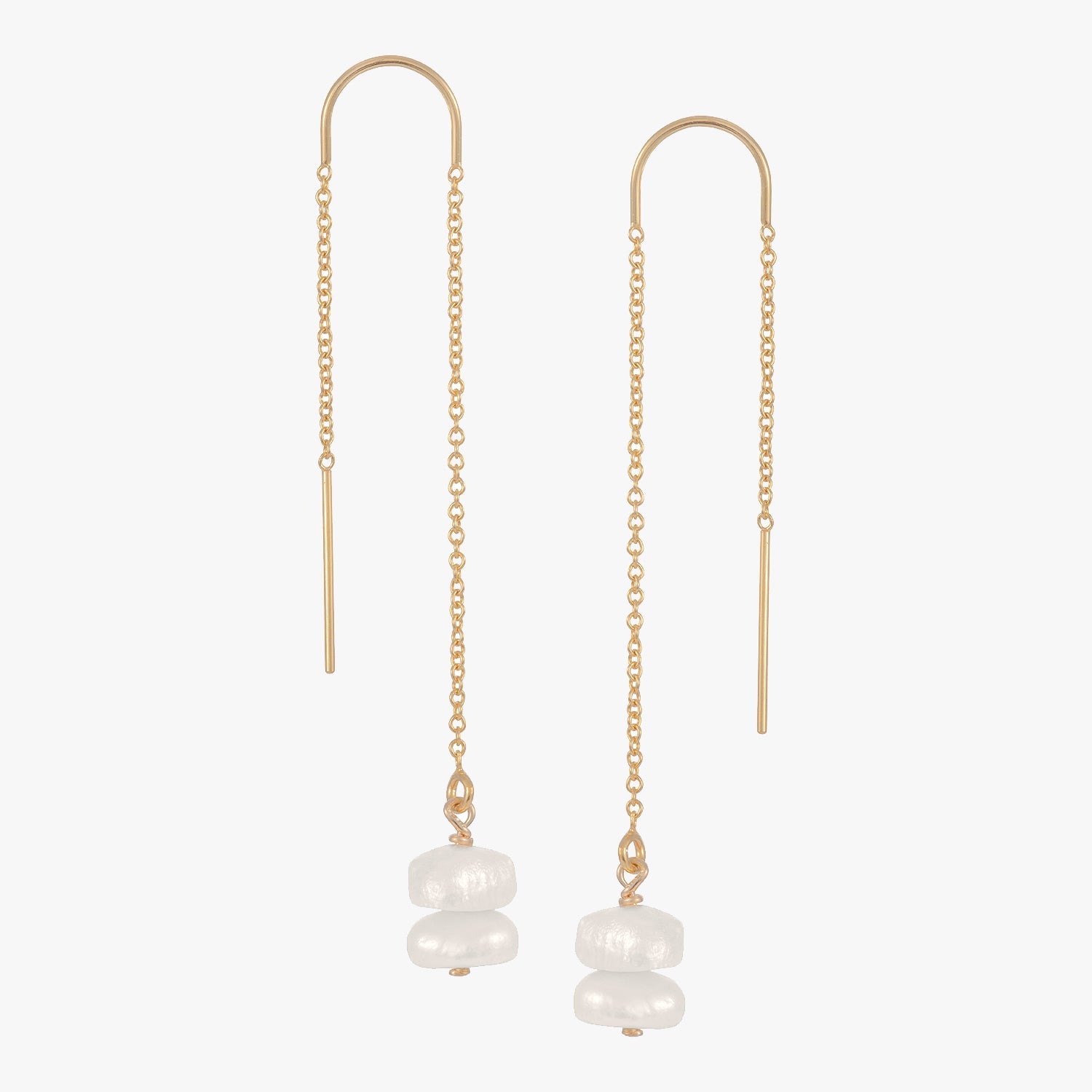 Baroque Pearl Threader Earrings