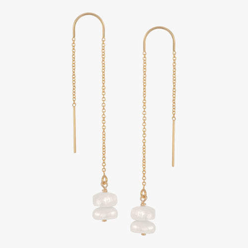Baroque Pearl Threader Earrings