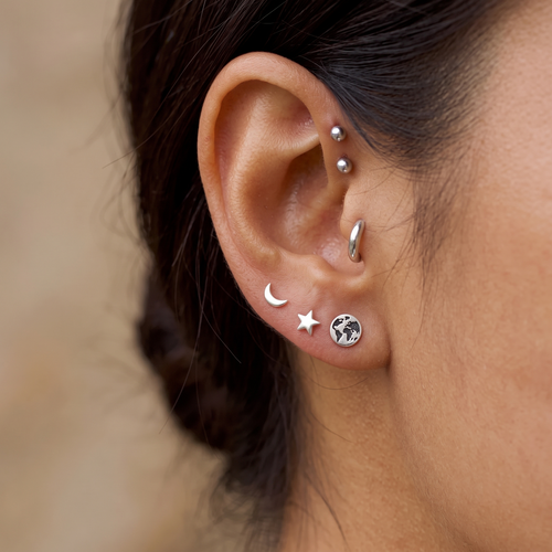 World Map Stud Earrings