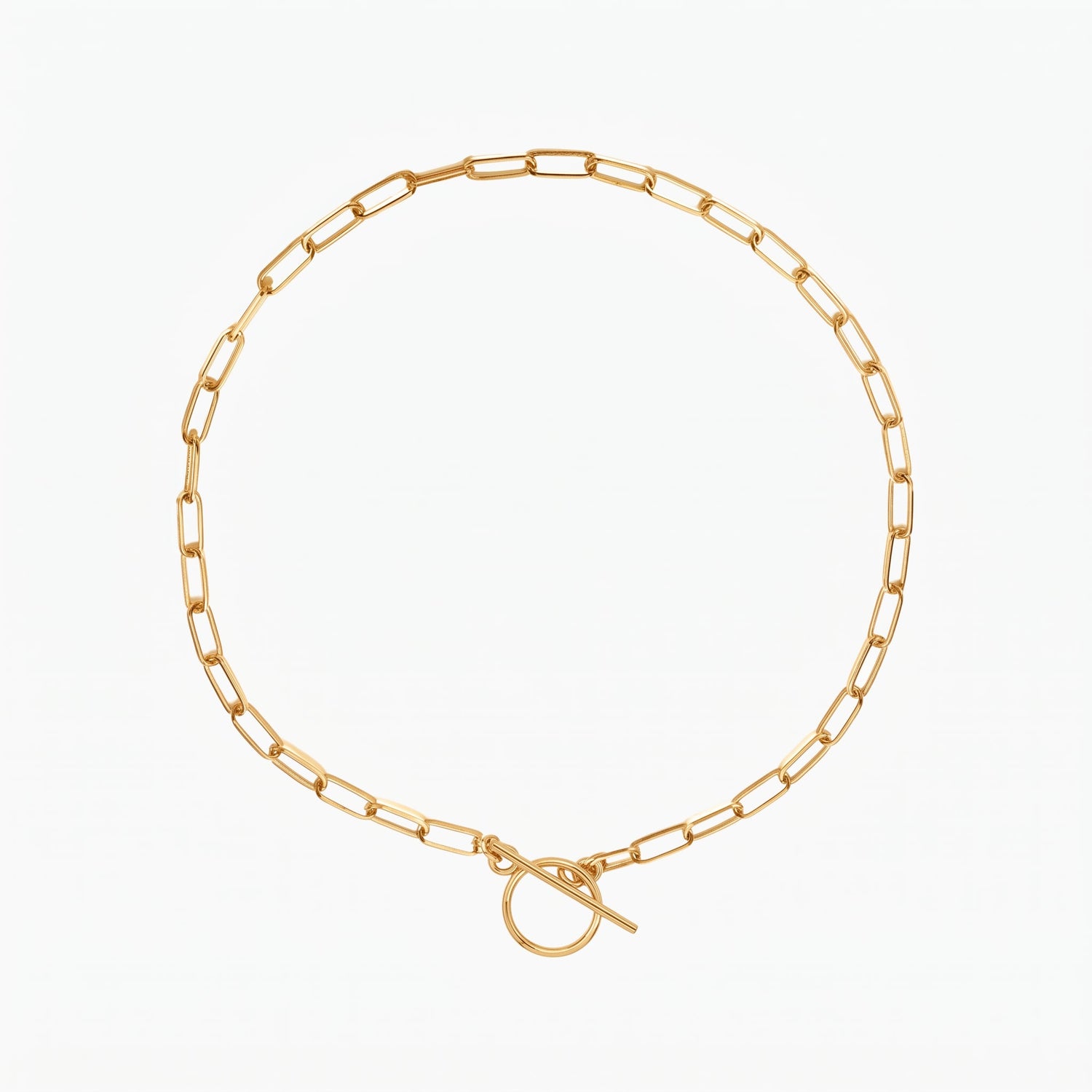 Paper Clip Chain Toggle Bracelet