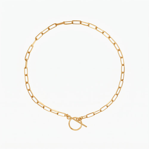 Paper Clip Chain Toggle Bracelet