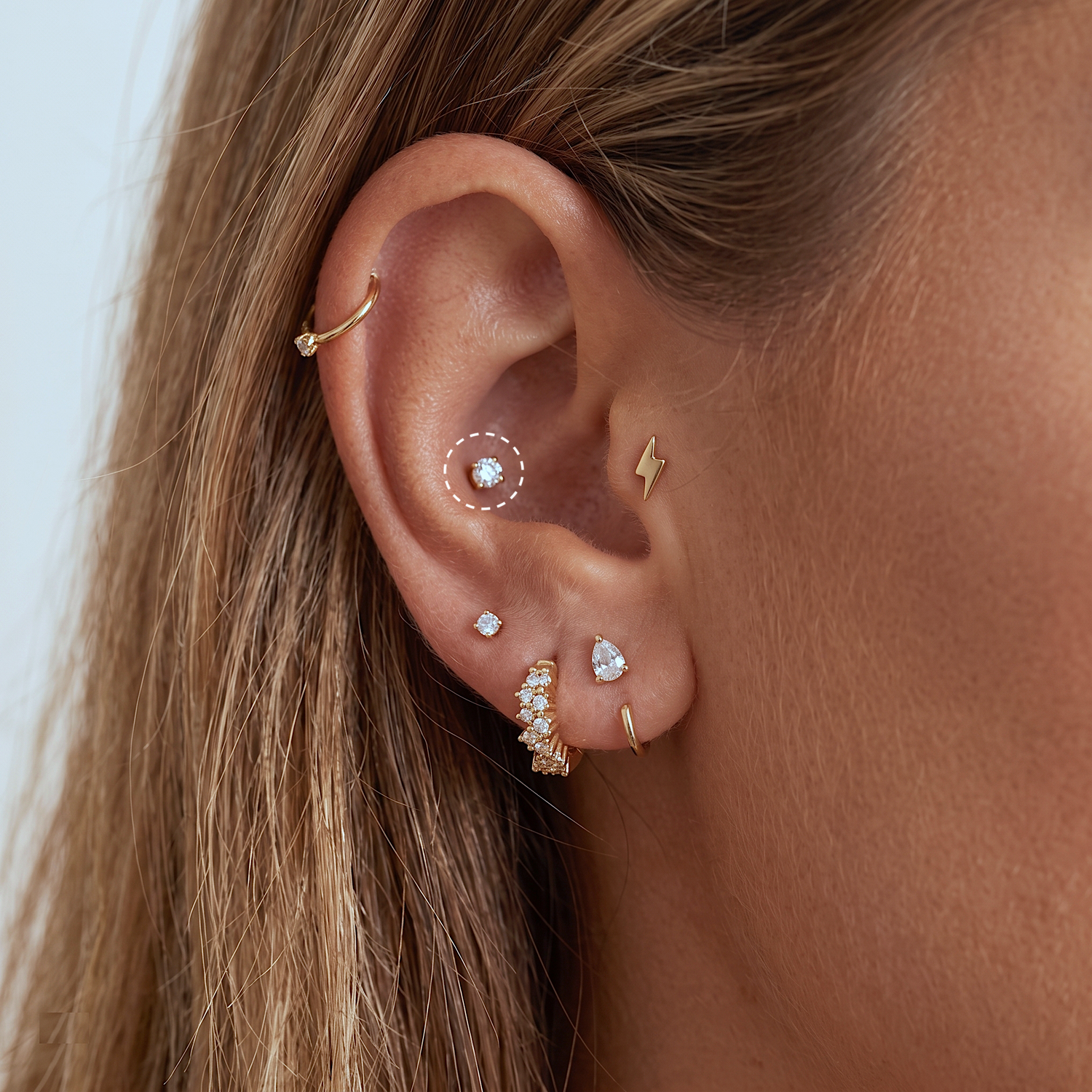 3mm CZ Threaded Labret