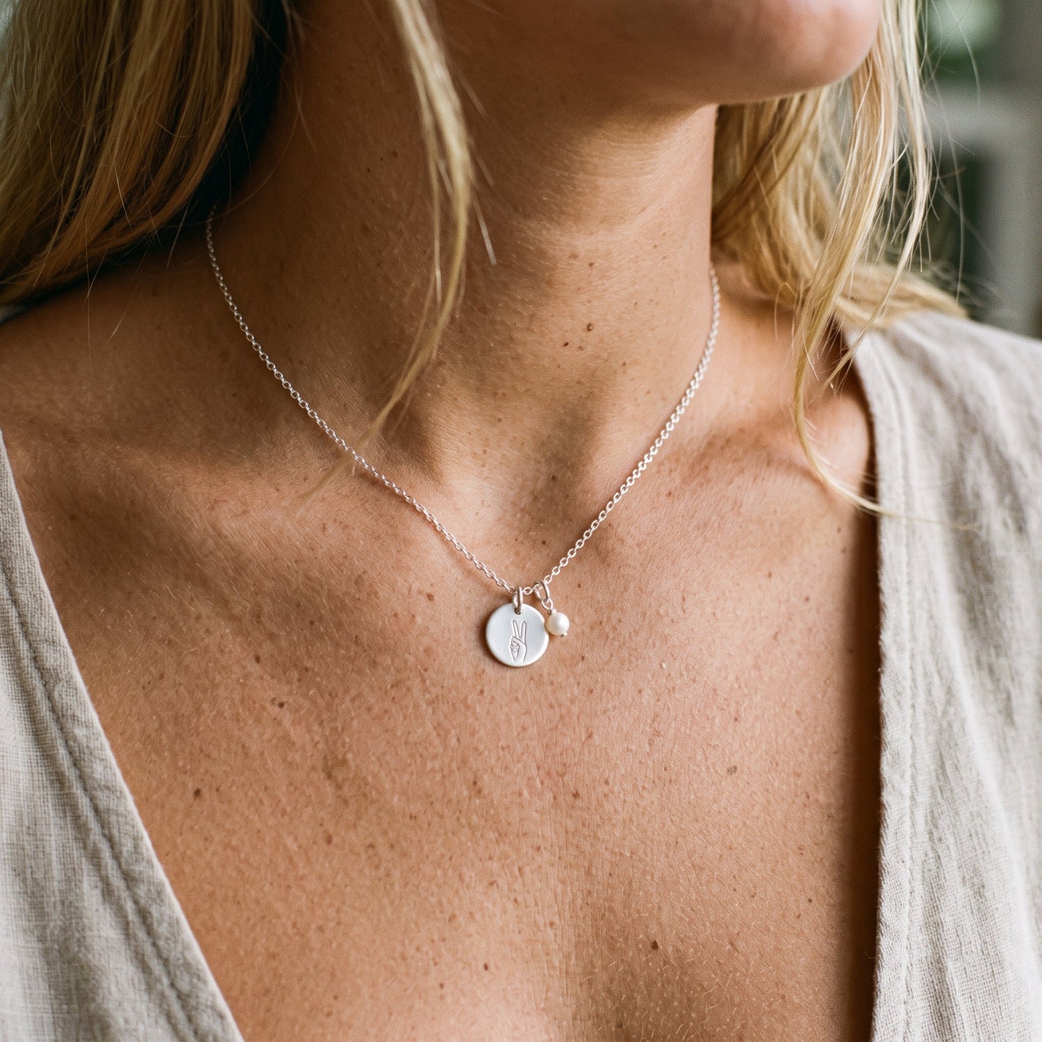 Personalized Hand Sign Necklace